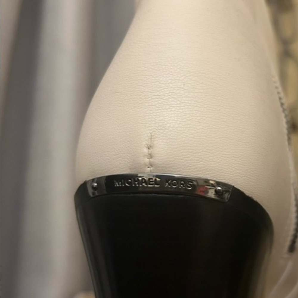 Michael Kors Off-White Heeled Boots